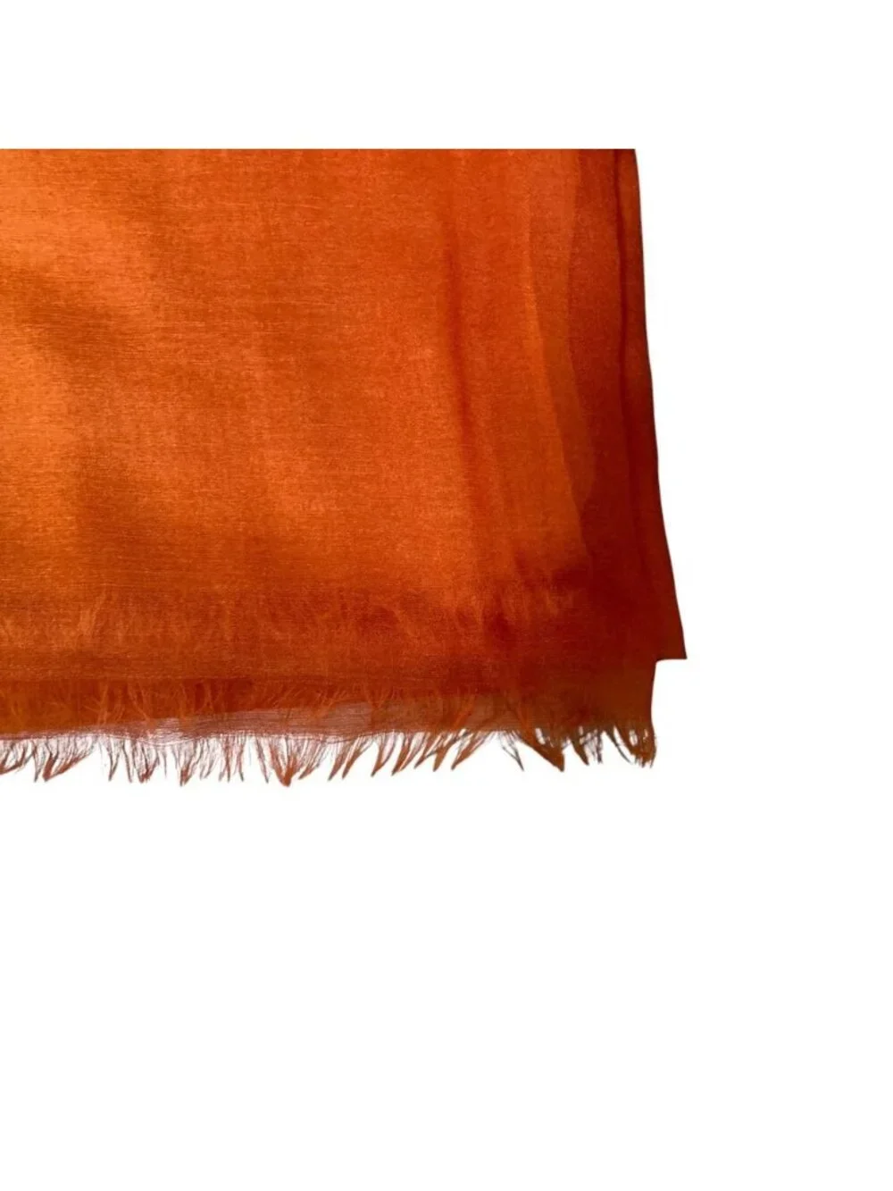 Loro Piana Cashmere 100% Gradation Large Shawl Orange Yellow Scarf